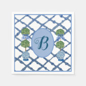 トピ絵を描アリChinoiserie Ginger Jars Jar スタンダードカクテルナプキン (正面)