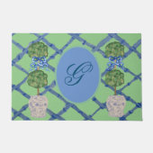 トピ絵を描アリChinoiserie Ginger Jars Jar ドアマット (正面)