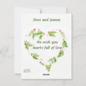 トファトの雪だるまはウェルカムクリスマスホリデーCと言う シーズンカード (裏面)