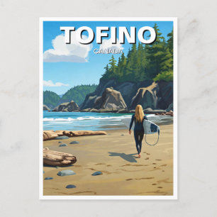 トフィノカナダサーファーオンビーチ旅行 ポストカード