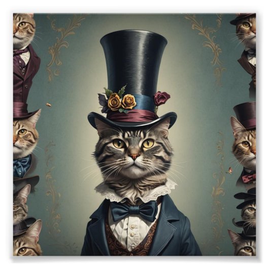 トフビクトリアンァット猫 フォトプリント            (正面)