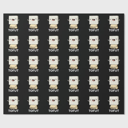 トフーおもしろいフプンダークBG ラッピングペーパー (フラット)