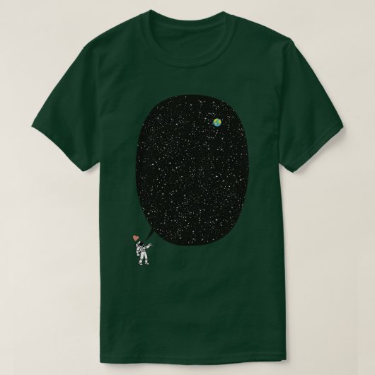 トブによる無限の宇宙について語る宇宙飛行士 Tシャツ (デザイン正面)