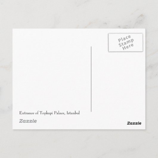 トプカプ宮殿 ポストカード (裏面)