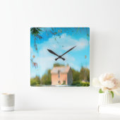 トプシー・ターヴィ スクエア壁時計 (ホーム)