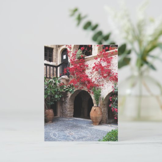 トプロウ修道院の教会コートヤードクレタギリシャ ポストカード (スタンド正面)