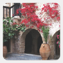 トプロウ修道院チャーチコートヤードクレタギリシャ スクエアシール