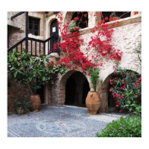 トプロウ修道院教会コートヤードポスター