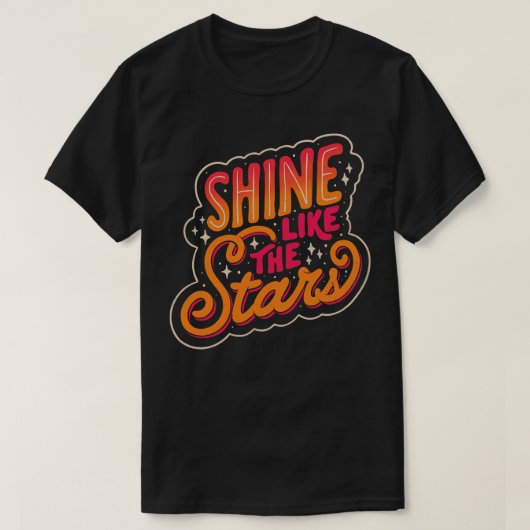 トベフォンセカの星のように輝く Tシャツ (デザイン正面)