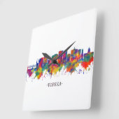 トペカカンザスカイライン スクエア壁時計 (傾斜)