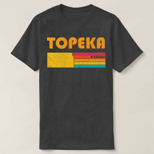 トペカカンザスヴィンテージ動揺して土産 Tシャツ (デザイン正面)