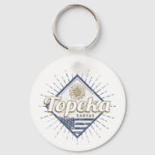 トペカシティカンザス統一された州サンフラワーUSA キーホルダー (正面)