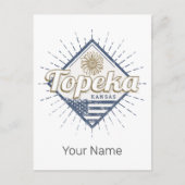 トペカシティカンザス統一された州サンフラワーUSA シーズンポストカード (正面)