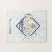 トペカシティカンザス統一された州サンフラワーUSA ジグソーパズル (横)