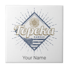 トペカシティカンザス統一された州サンフラワーUSA タイル