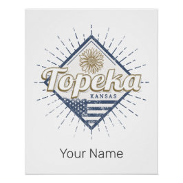 トペカシティカンザス統一された州サンフラワーUSA ポスター
