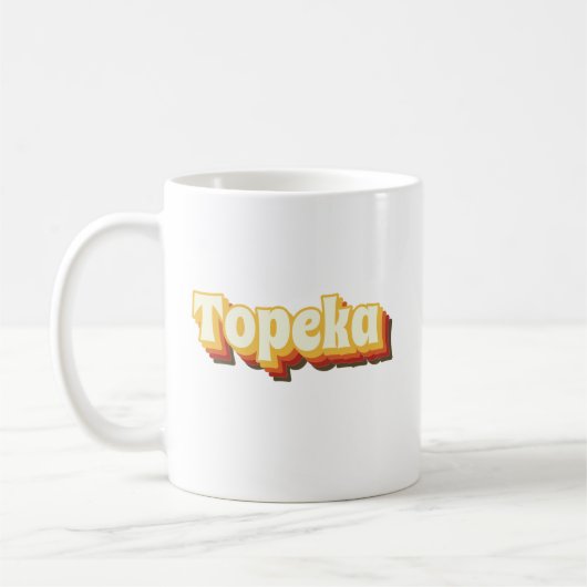 トペカレトロヴィンテージ文字 コーヒーマグカップ (左)