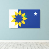 トペカ国旗(カンザス州) キャンバスプリント (インサイチュ (ウッドフロア))