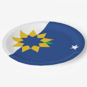 トペカ国旗（カンザス州） ペーパープレート (アングル)