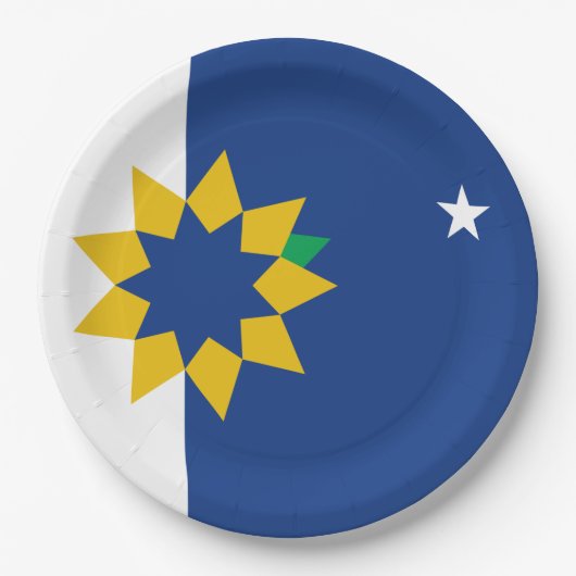 トペカ国旗（カンザス州） ペーパープレート (正面)