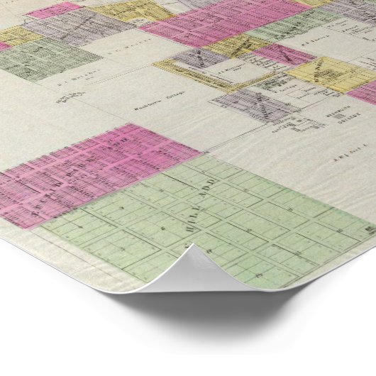 トペカ市の地図 ポスター (角)