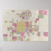 トペカ市の地図 ポスター (正面)