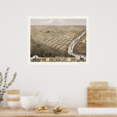 トペカ， KSパノラママップ – 1869 ポスター (キッチン)