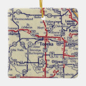 トペカKSヴィンテージマップ セラミックオーナメント (正面)