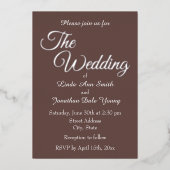 トペシンプルスタイル結婚ズ 箔招待状 (正面)