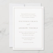 トペシンプルタイポグラフィフォーマル結婚ーズ 招待状 (正面)