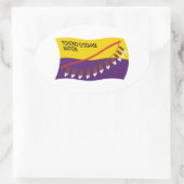 トホノオダム国旗のステッカー 楕円形シール (バッグ)