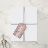 トホリデーギフトメリーラベルグリッタードリップスパーク赤面 ギフトタグ (より糸付き)