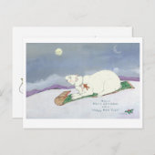 トボガニンポーラーベア ポストカード (正面/裏面)