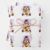 トボガンのゴールデンレトリバー ラッピングペーパーシート (インサイチュ)