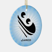 トボガンパーソナライズされたオーナメント セラミックオーナメント (右)