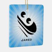 トボガンパーソナライズされたオーナメント セラミックオーナメント (右)