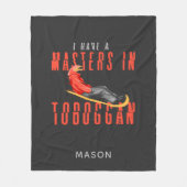 トボガン・ウィンタースポーツ・アドベンチャーに巨匠がいる フリースブランケット (正面)