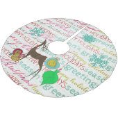 トポグラフィシカオーナメントホリデーツリースカート ブラッシュドポリエステルツリースカート (アングル)