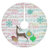 トポグラフィシカオーナメントホリデーツリースカート ブラッシュドポリエステルツリースカート (正面)