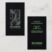 トポグラフィモダンー造園ラ気にウンブラック 名刺 (正面/裏面)