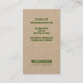 トポグラフィモダンー造園ローンク気にラフト 名刺 (裏面)