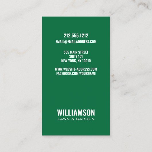 トポグラフィモダンー造園ローング気にローン 名刺 (裏面)