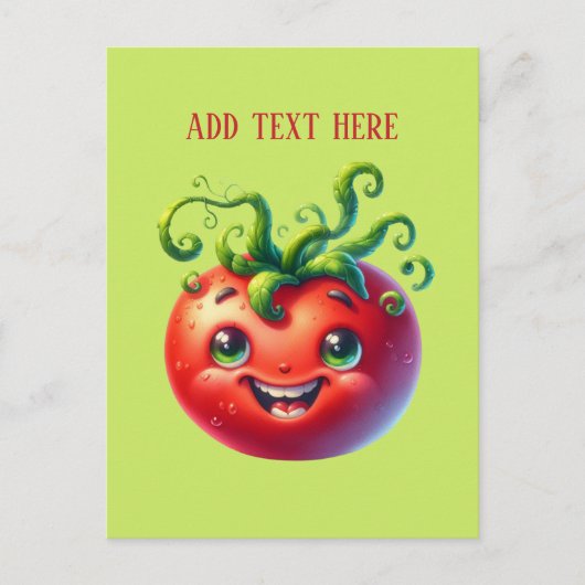 トマおもしろいト好きの文字 ポストカード (正面)