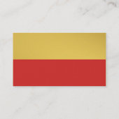 トマはっきりしたト赤と白文字、金ゴールドモノグラムの 名刺 (裏面)