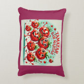 トマよくはしゃぐトおもしろいピロー – 明るく鮮やかD アクセントクッション (裏面(縦))