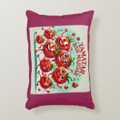 トマよくはしゃぐトおもしろいピロー – 明るく鮮やかD アクセントクッション (正面(垂直))