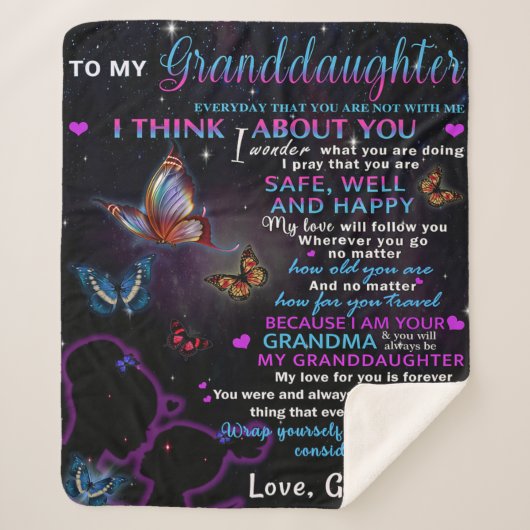 トマイグランドドーターフライズ誕生日ギフトアイディア シェルパブランケット (正面)