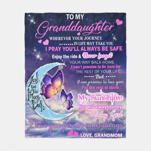 トマイグランドドーターフライズ誕生日ギフトアイディア フリースブランケット (正面)