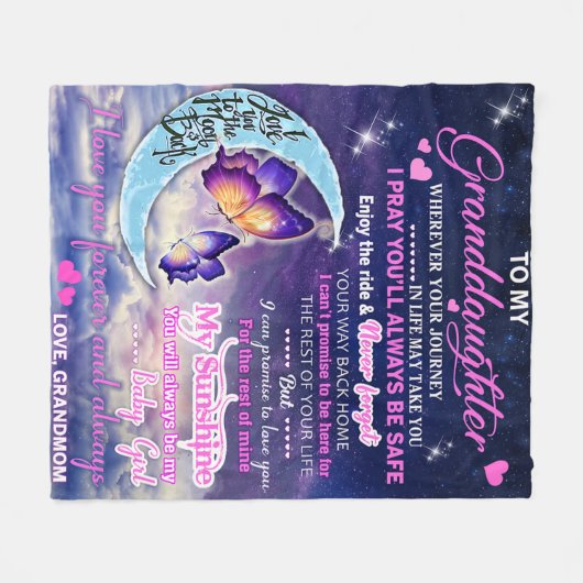 トマイグランドドーターフライズ誕生日ギフトアイディア フリースブランケット (正面(横))