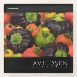 トマカラフルト&パープルベルペッパーMedley ガラスコースター